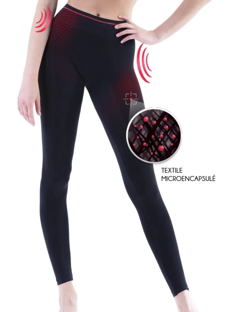 Legging running emagrecedor Preto Vermelho - Kiabi
