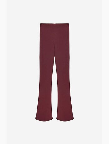 Leggings à boca de sino de cintura subida com detalhe de botões dilvin