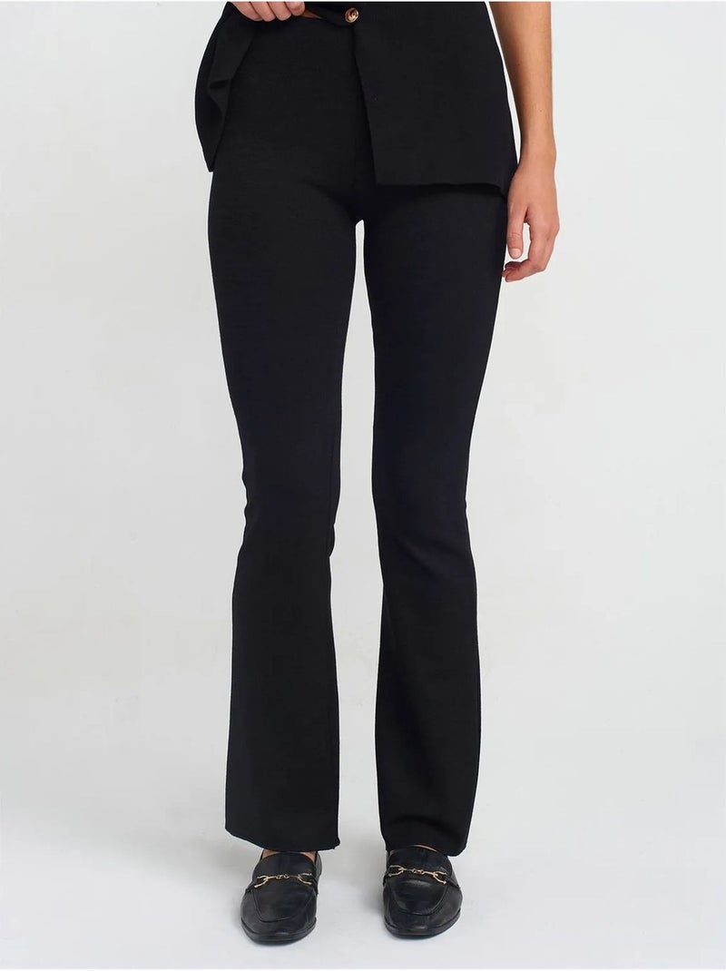 Leggings à boca de sino de cintura subida dilvin Preto - Kiabi
