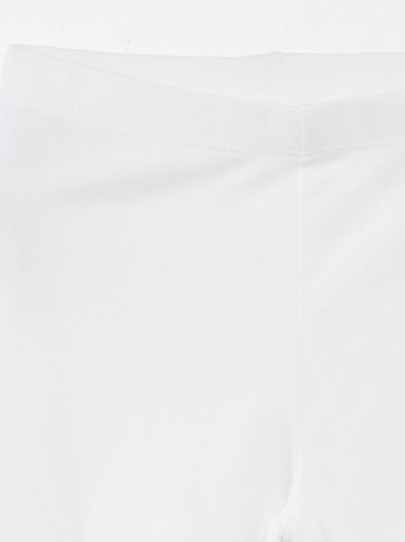 Leggings abaixo do joelho Branco - Kiabi