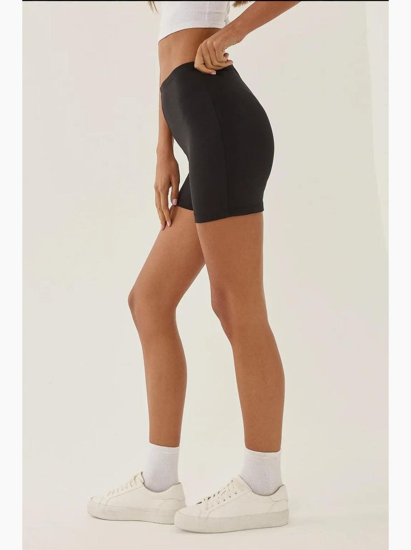 Leggings biker de cintura subida com elástico hiccup Preto - Kiabi