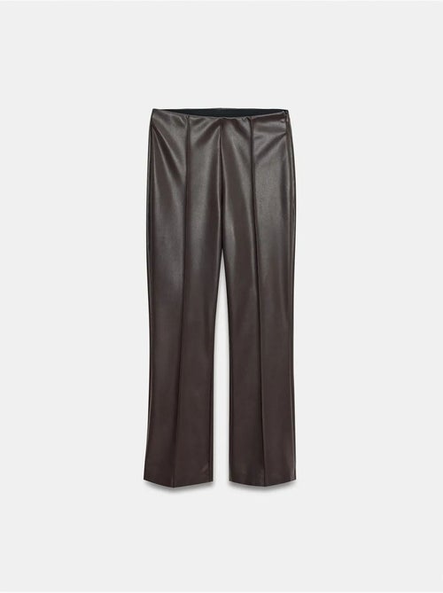 Leggings boca de sino em pele sintética de cintura subida dilvin - Kiabi Leggings boca de sino em pele sintética de cintura subida dilvin - Kiabi