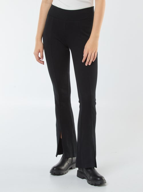 Leggings boca de sino nervuradas - Kiabi