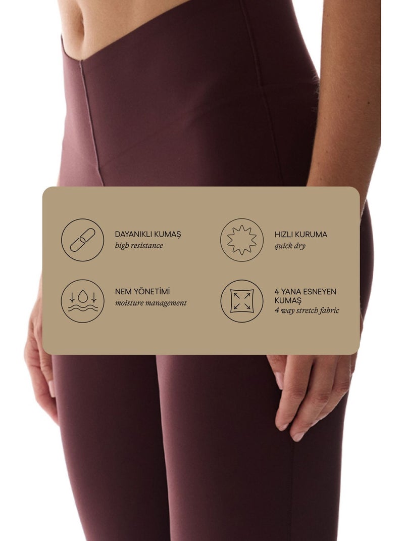 Leggings bonding flare (perna boca de sino) penti Vermelho bordô - Kiabi