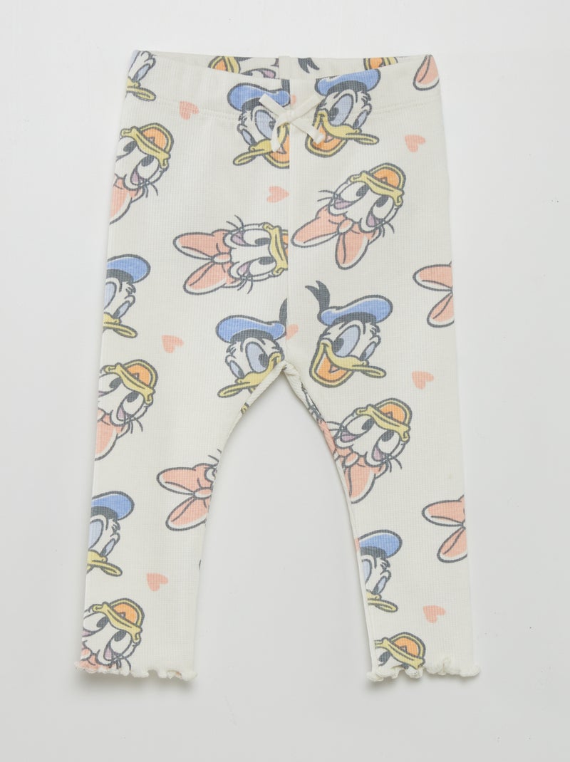 Leggings caneladas - BRANCO - Kiabi