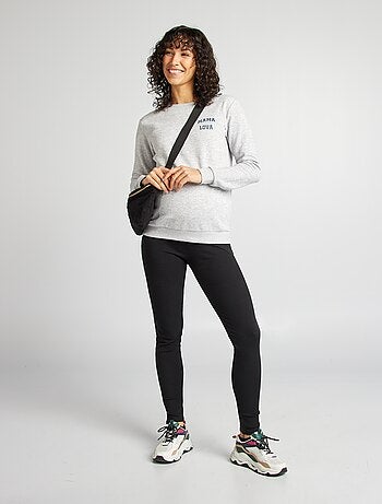 Leggings caneladas de grávida