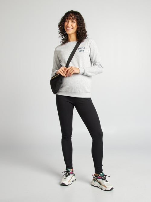 Leggings caneladas de grávida - Kiabi