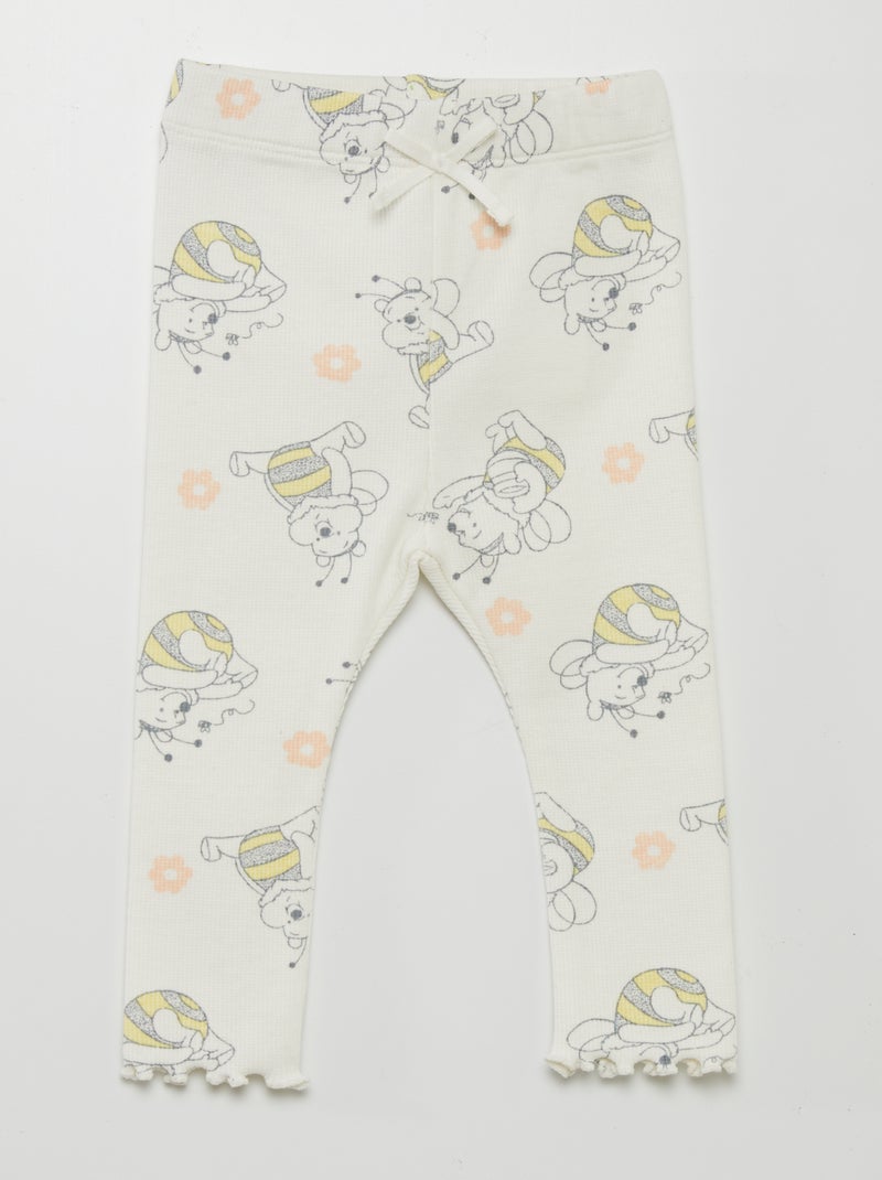 Leggings caneladas 'Stitch' BRANCO - Kiabi