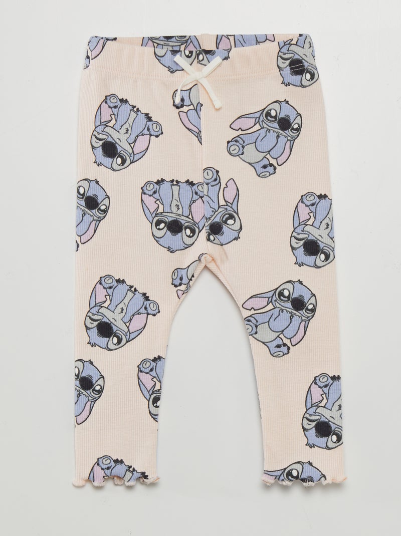 Leggings caneladas 'Stitch' ROSA - Kiabi