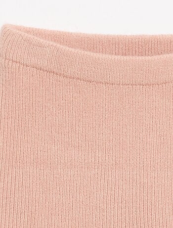 Leggings canelados com botões