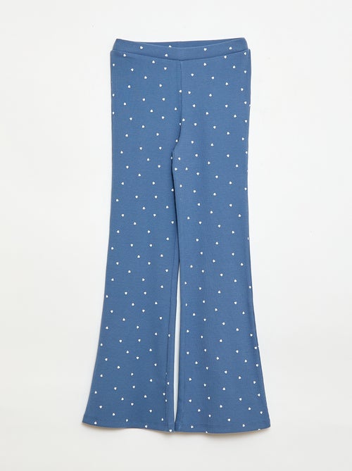 Leggings Canelados com Estampado - Kiabi