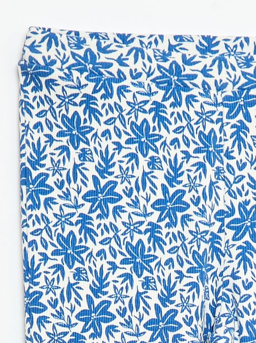 Leggings Canelados com Estampado - Kiabi