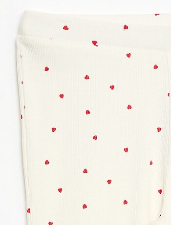 Leggings Canelados com Estampado
