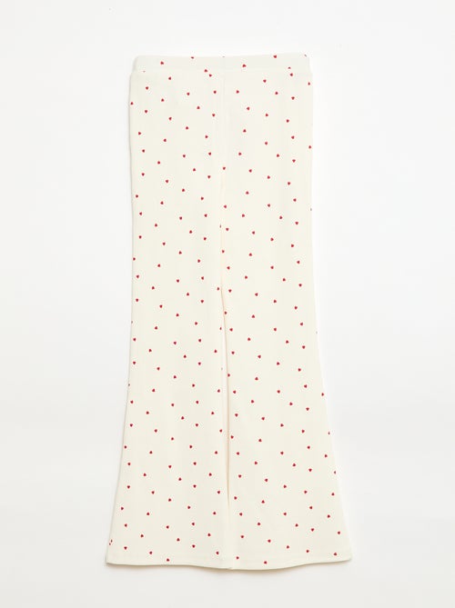 Leggings Canelados com Estampado - Kiabi