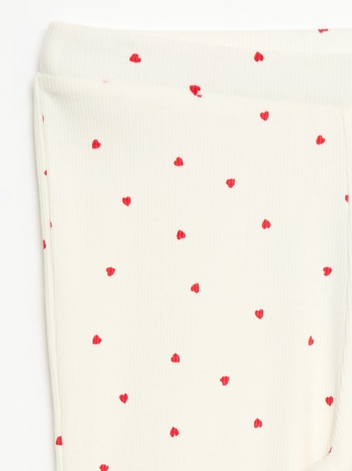 Leggings Canelados com Estampado - Kiabi