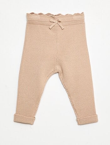 Legging canelado com laço fantasia