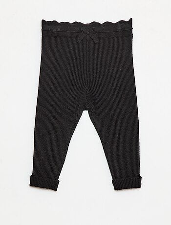 Legging canelado com laço fantasia