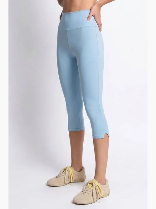 Leggings capri de cintura alta com fenda mixray - Kiabi Leggings capri de cintura alta com fenda mixray - Kiabi