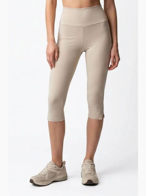 Leggings capri de cintura alta com fenda mixray - Kiabi Leggings capri de cintura alta com fenda mixray - Kiabi