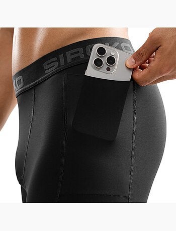 Leggings capri de treino para homem