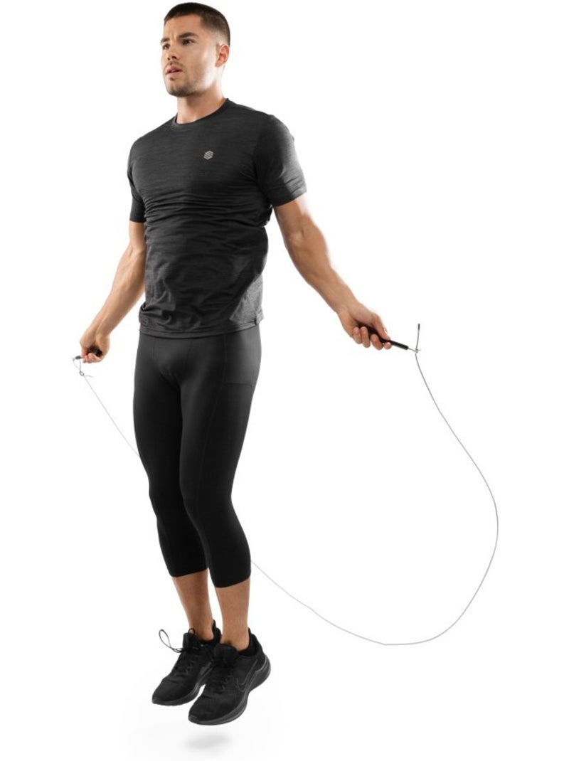 Leggings capri de treino para homem Preto - Kiabi