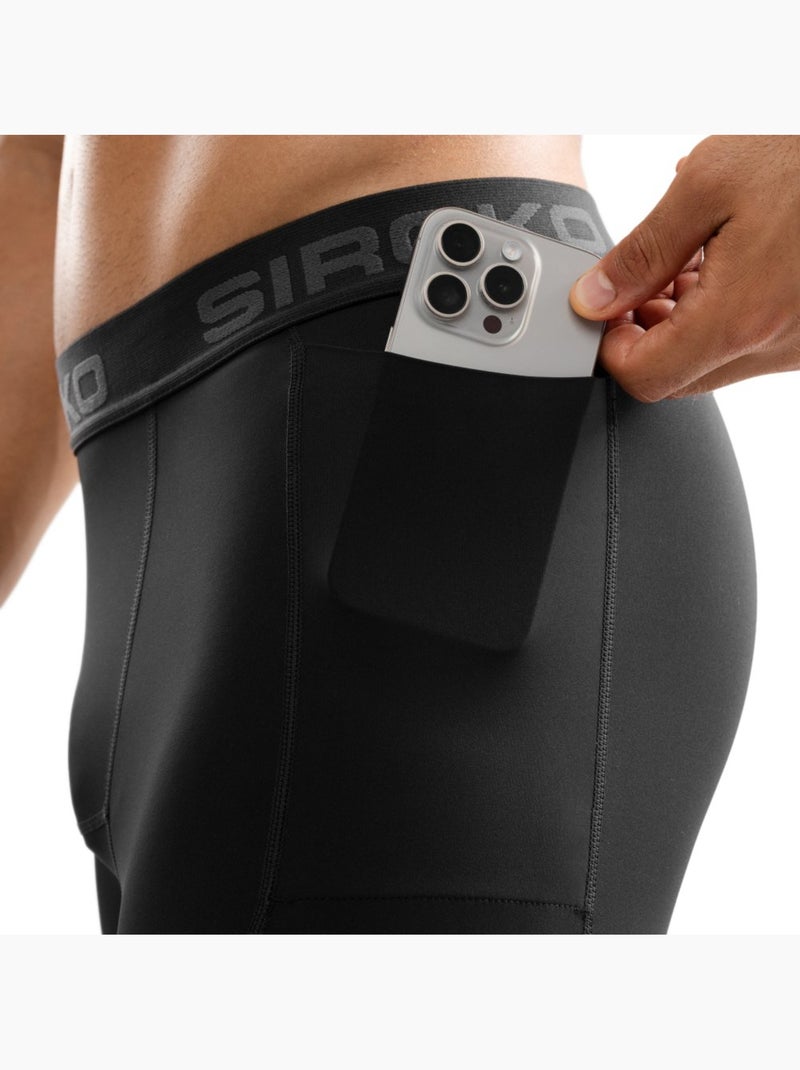Leggings capri de treino para homem Preto - Kiabi