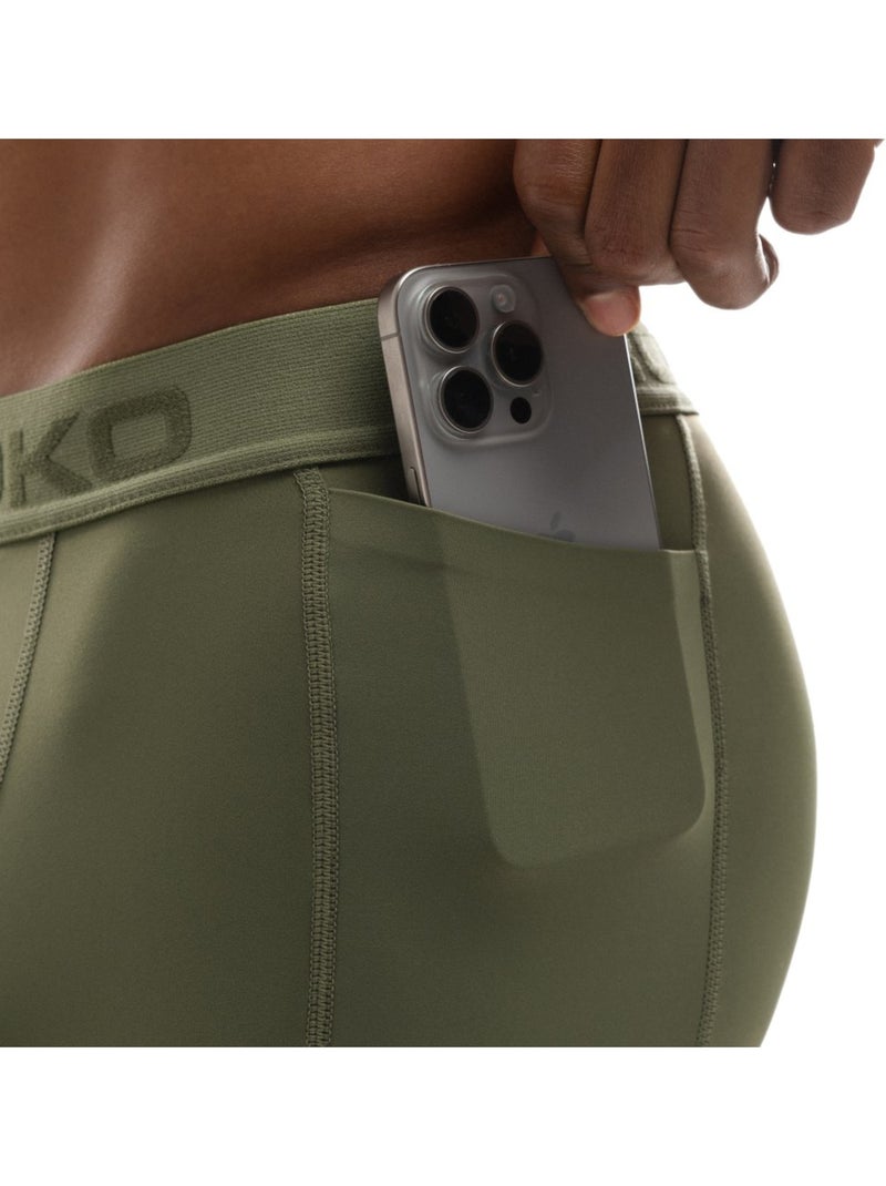 Leggings capri de treino para homem Verde - Kiabi