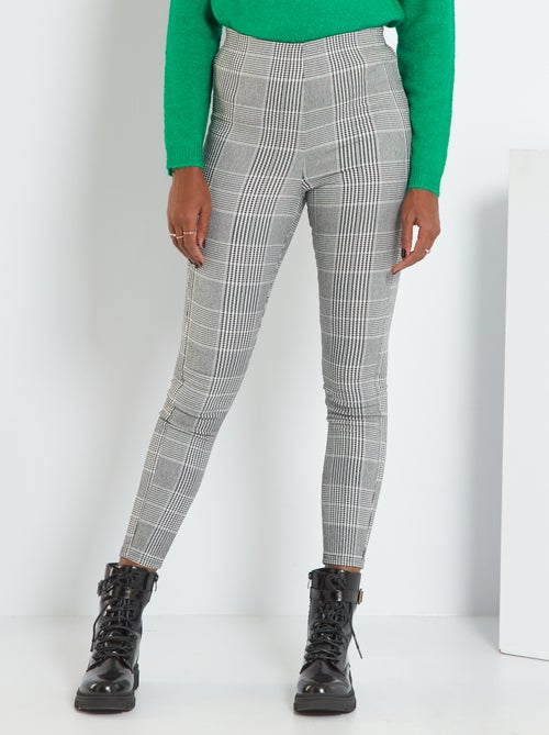 Leggings com estampado aos 'quadrados' - Kiabi