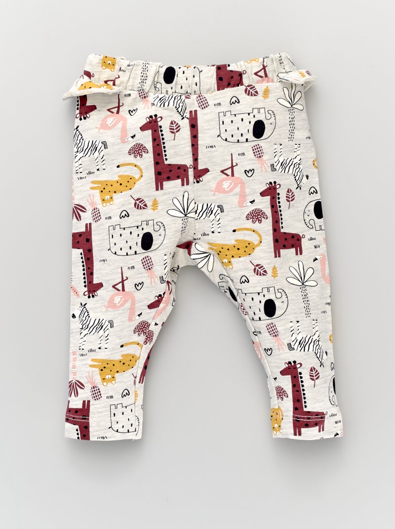 Leggings com estampado fantasia Cinza - Kiabi