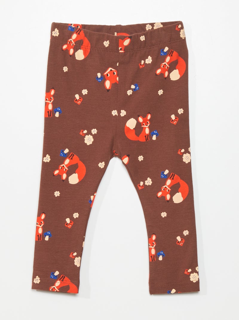 Leggings com estampado 'raposa' BRANCO - Kiabi