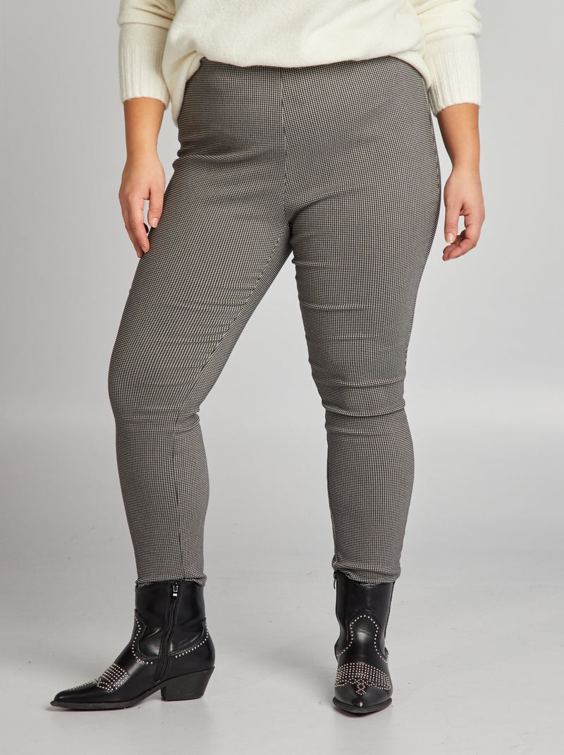 Leggings com motivo pied-de-puce CINZA - Kiabi