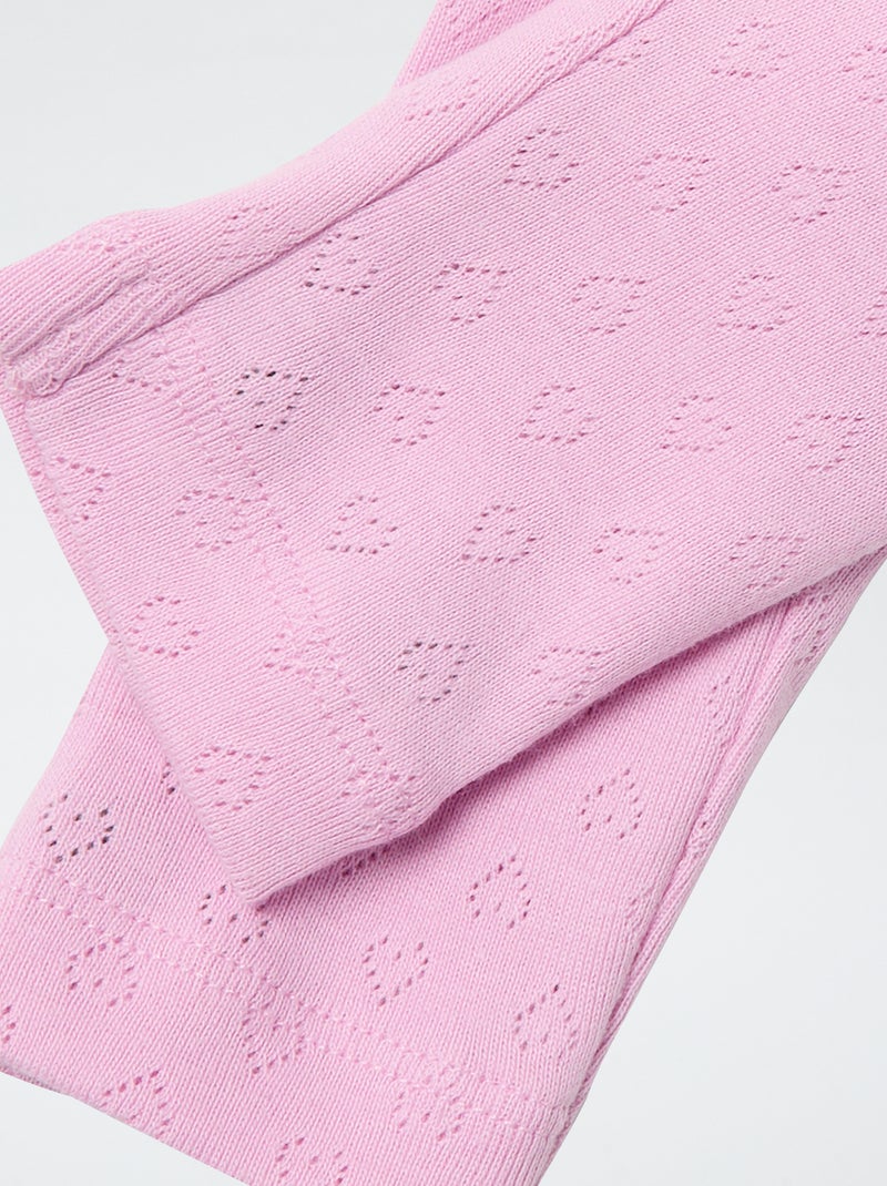 Leggings com pequenos corações ajurados 'Guppy' ROSA - Kiabi