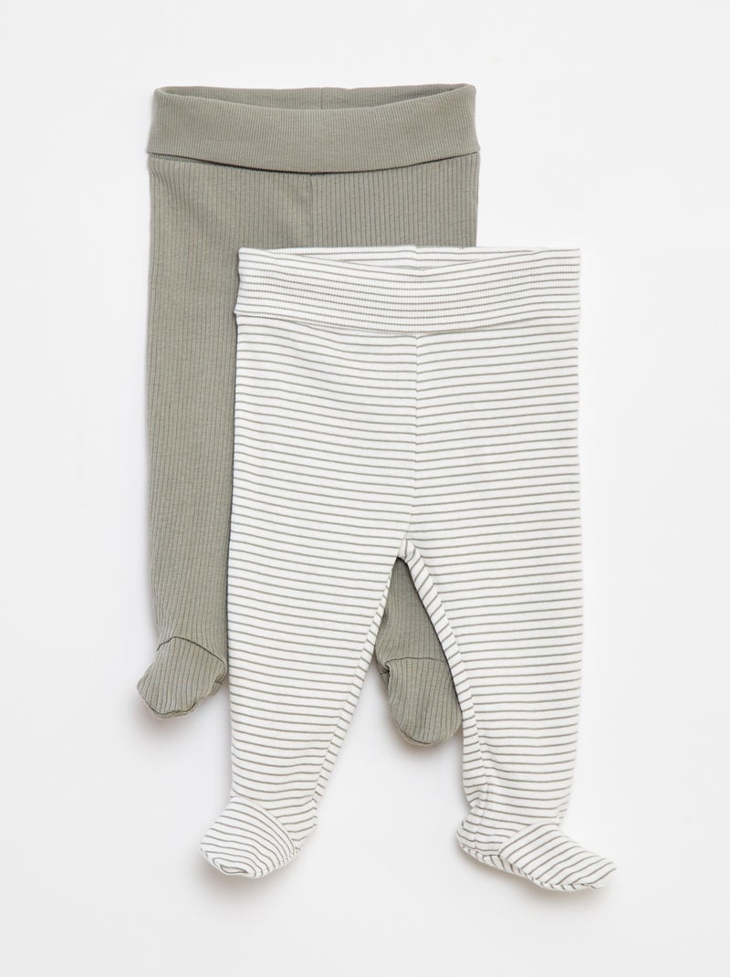 Leggings com pés Verde - Kiabi