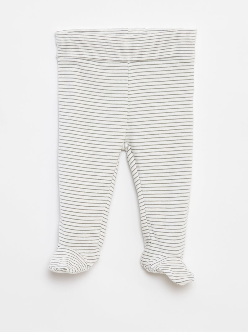 Leggings com pés Verde - Kiabi