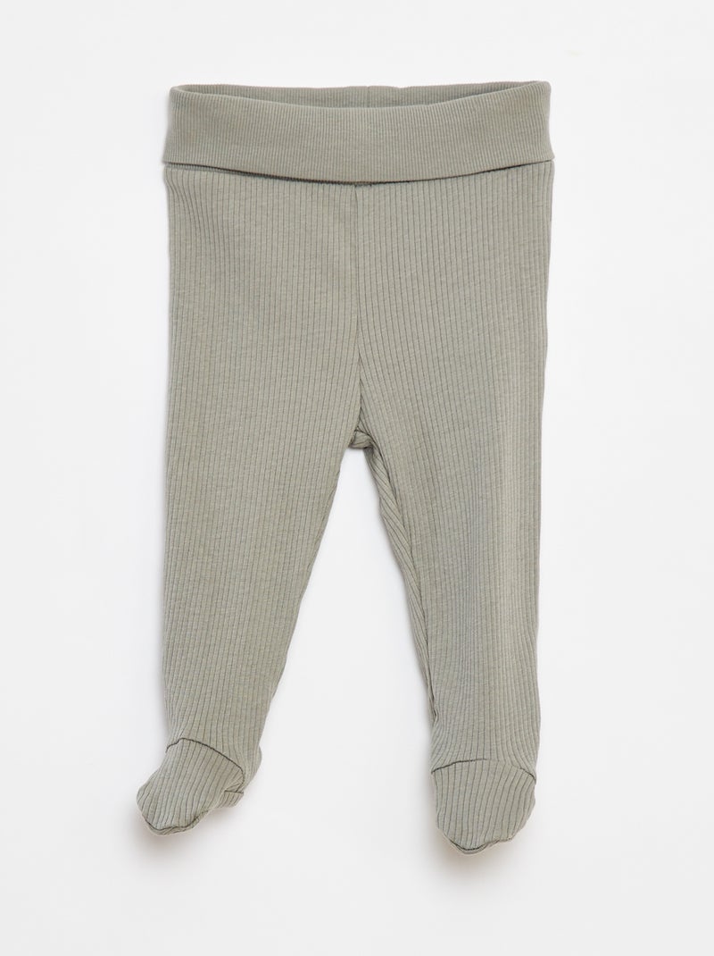 Leggings com pés Verde - Kiabi