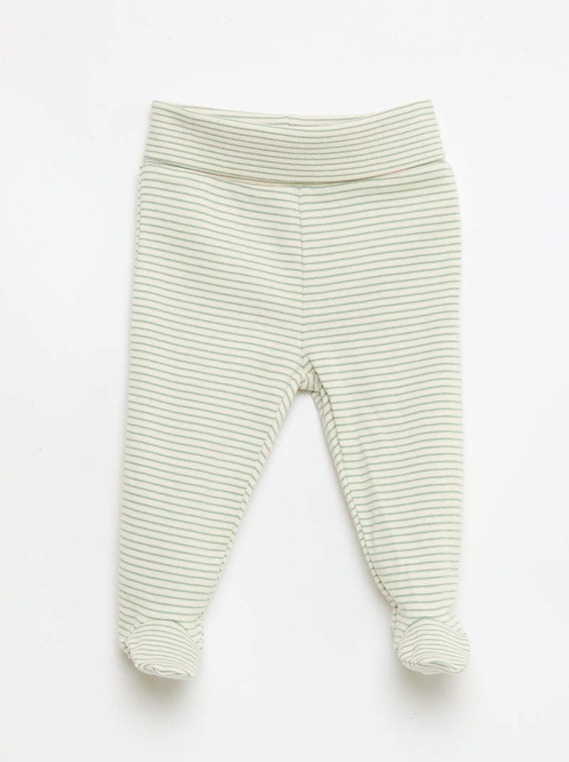Leggings com pés Verde - Kiabi
