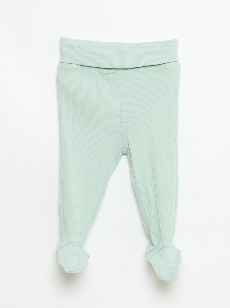 Leggings com pés Verde - Kiabi