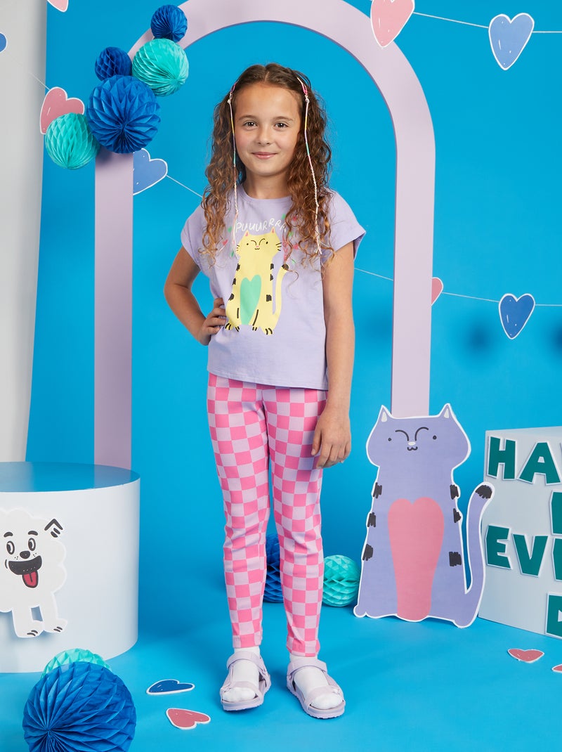 Leggings compridas - Graphik Edition ROSA - Kiabi