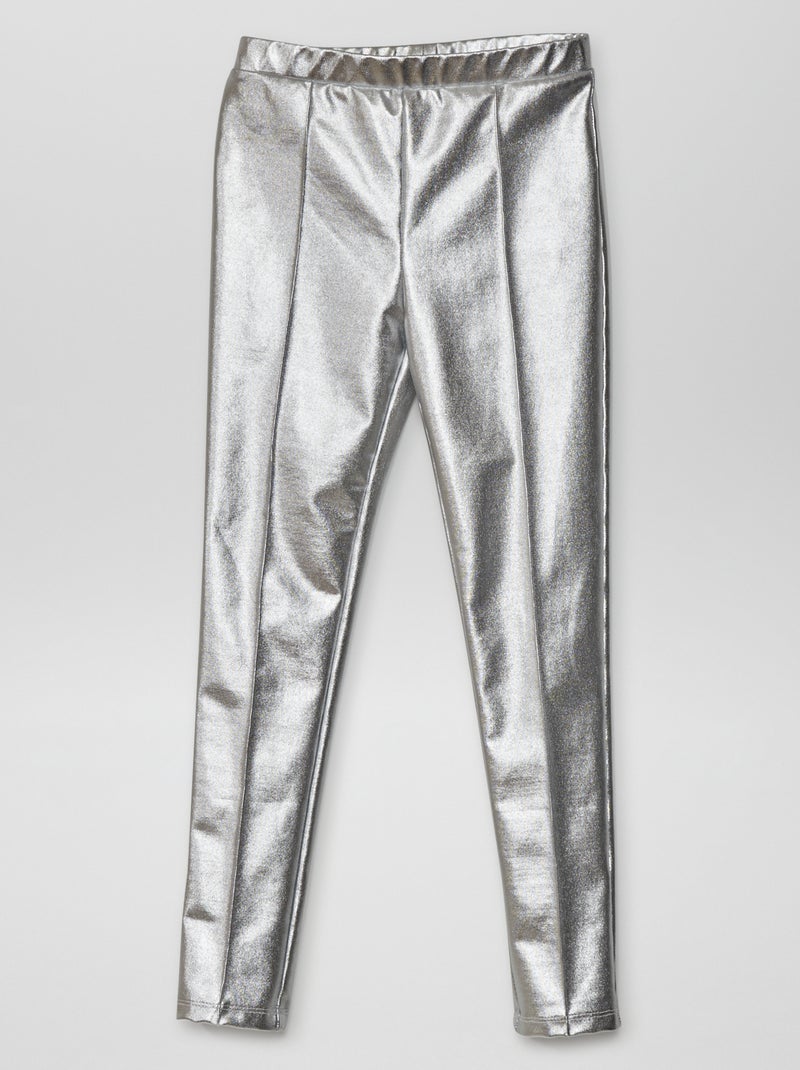 Leggings compridas brilhantes Prata - Kiabi