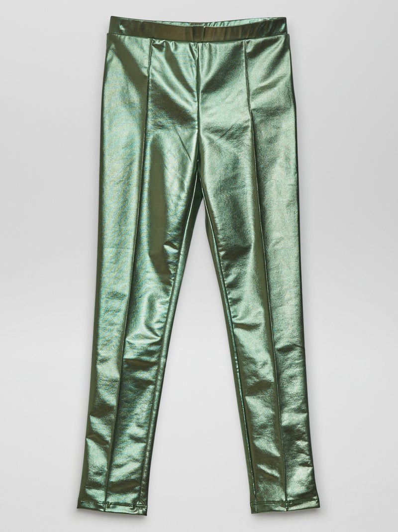 Leggings compridas brilhantes VERDE - Kiabi