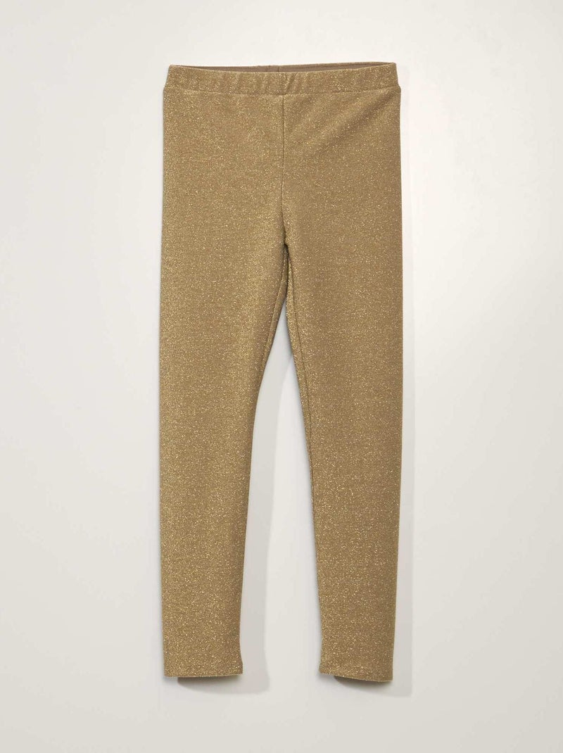Leggings compridas com brilhantes AMARELO - Kiabi