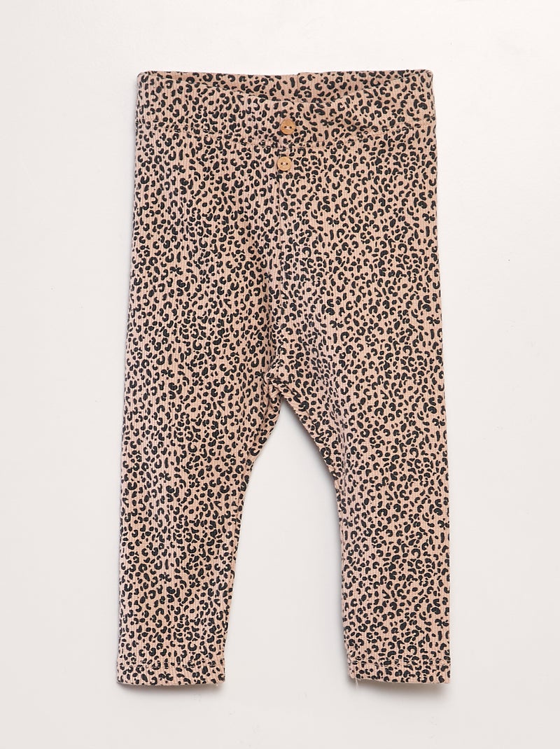 Leggings compridas com motivo BEGE - Kiabi