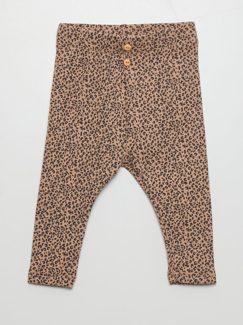 Leggings compridas com motivo BEGE - Kiabi