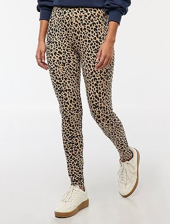 Leggings compridas com motivo leopardo