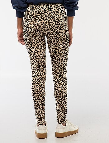 Leggings compridas com motivo leopardo