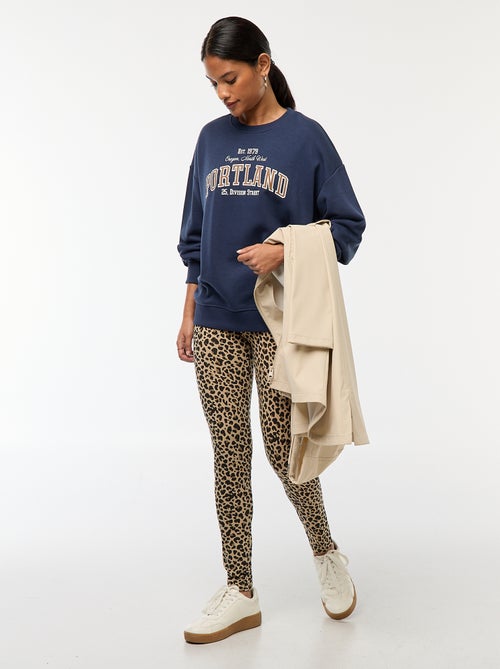 Leggings compridas com motivo leopardo - Kiabi