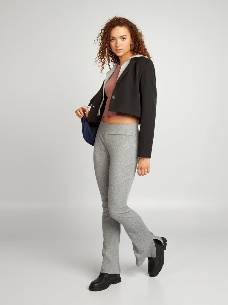 Leggings compridas corte flare CINZA - Kiabi