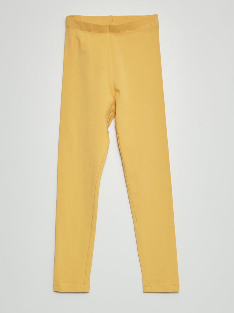 Leggings compridas e elásticas Amarelo - Kiabi