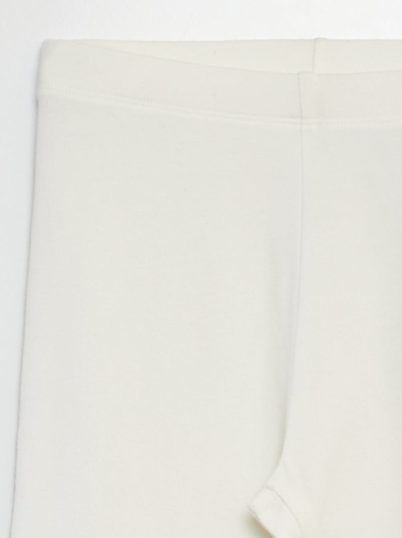Leggings compridas e elásticas Branco - Kiabi