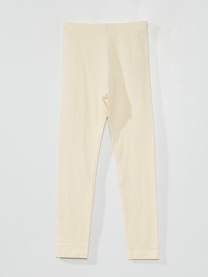 Legging longo algodão strech - Branco - Kiabi - 9.50€